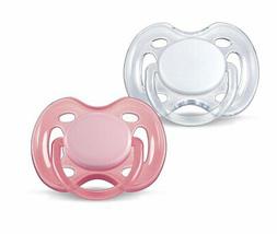 Philips AVENT Freeflow Pacifier BPA, Free Pink/White, 0-6 Mo