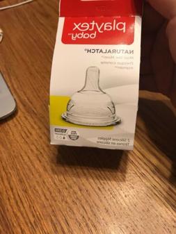 Playtex NaturaLatchNipple, Slow Flow, 2-Count