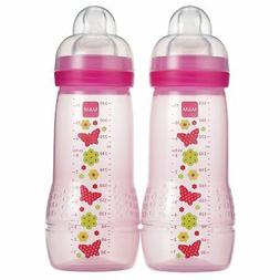 MAM Baby Bottle, Girl, 11 Ounces, 2-Count, New, Free Shippin