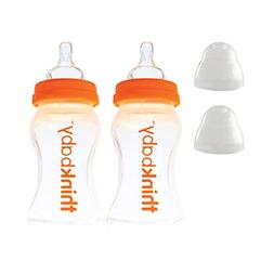 Thinkbaby Baby Bottle With Stage A Nipple  - Twin Pack - 9Oz