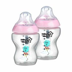 Tommee Tippee Closer to Nature Baby Bottle Decorated Pink An