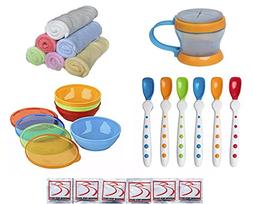 Gerber NUK Baby Feeding Utensil Set - Spoons Bowls Snack Cat