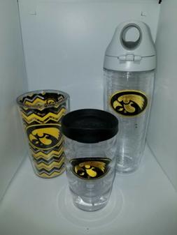 Iowa Hawkeyes 10 oz 12 oz Water Bottle  Tervis Lot of 3 Cups