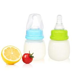 60ml 2oz Mini Newborn Feeding Bottle Silicon Nursing Nipple 