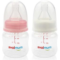 MUAI BPA Free Newborn Baby Feeding Bottle with Slow Flow Nip